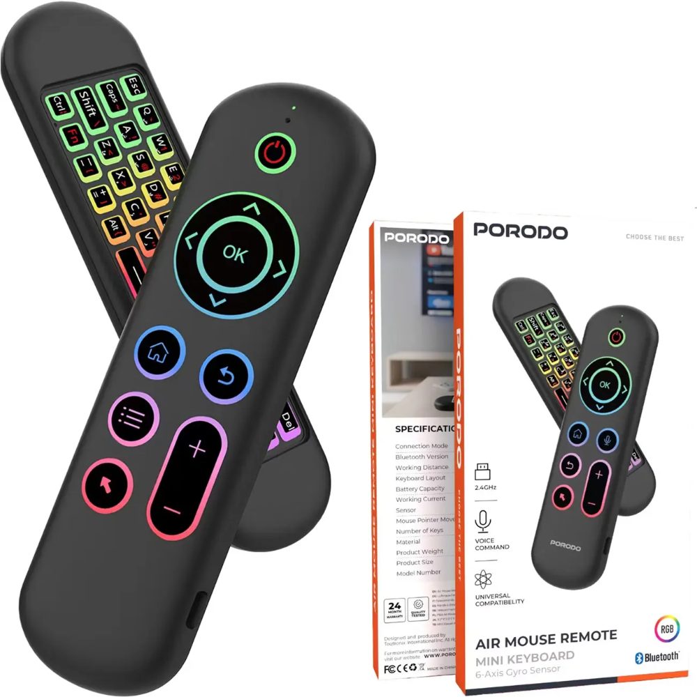 Porodo Air Mouse Remote mini keybaord