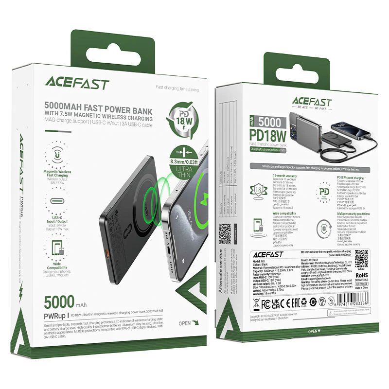 Ace fast 5000mAh fast power bank - M8