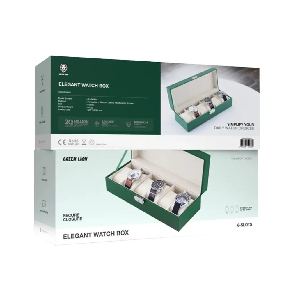 Green lion elegant watch box