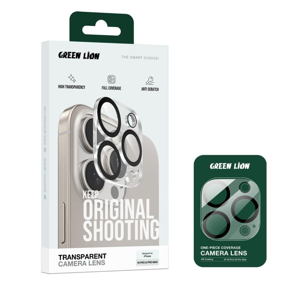 Green Lion transparent camera lens