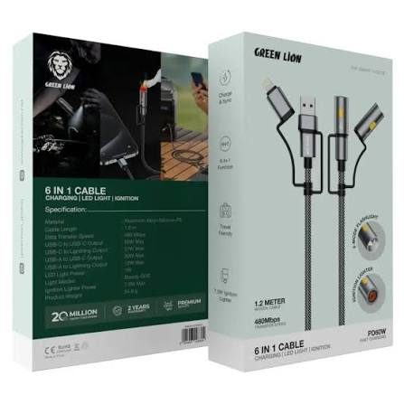 Green Lion 6 in 1 cable