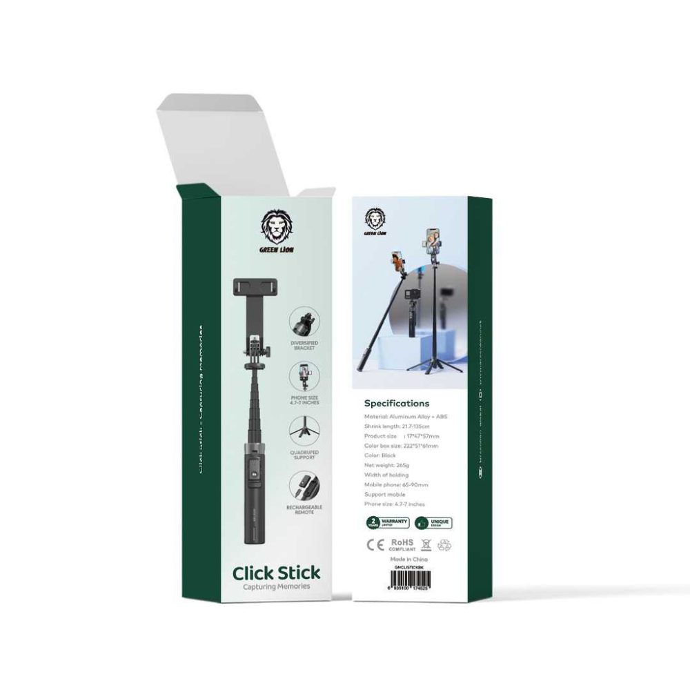 Green Lion click stick capturing memories