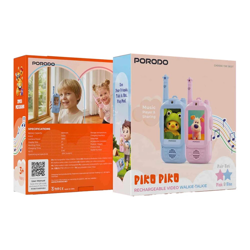 Porodo Piko Piko rechargeable video  Walkie-Talkie